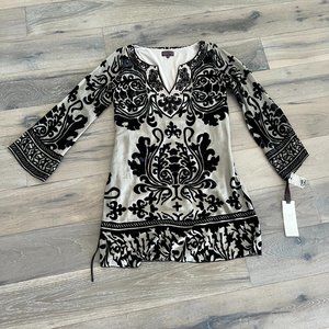 Hale Bob Burnout Velvet Dress (Small)